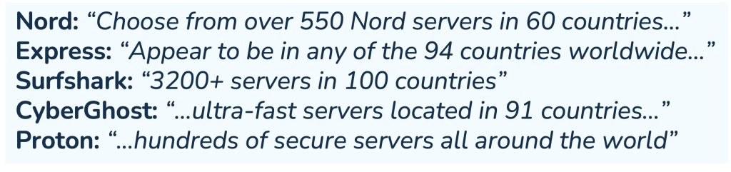 虚拟专用网络厂商宣传语